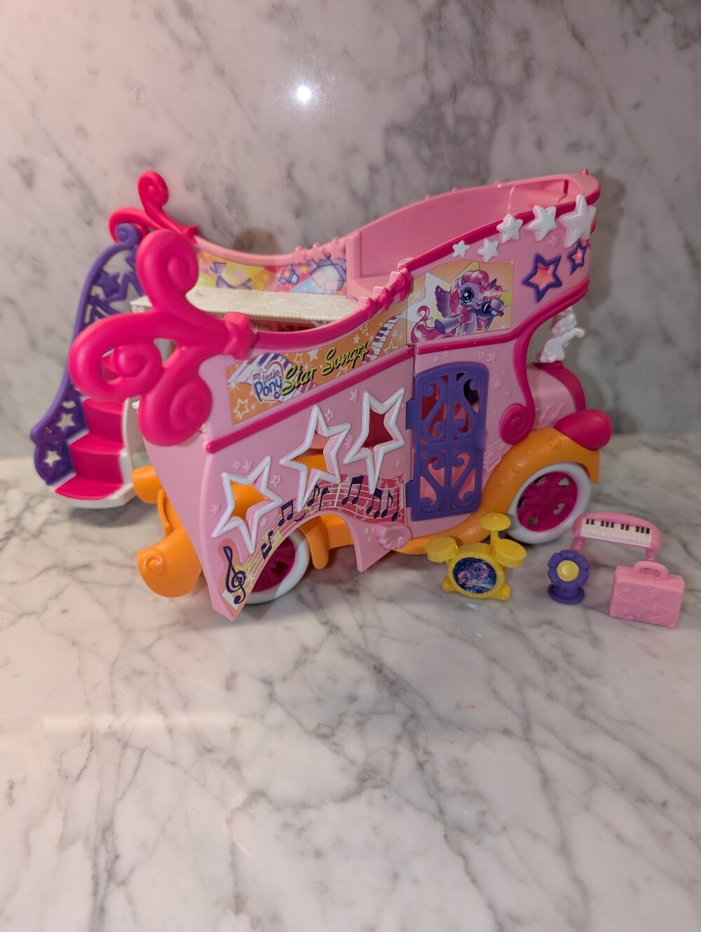 🌟 My Little Pony Ponyville Starsong Stage Show Tour Bus Miniature Playset 2007